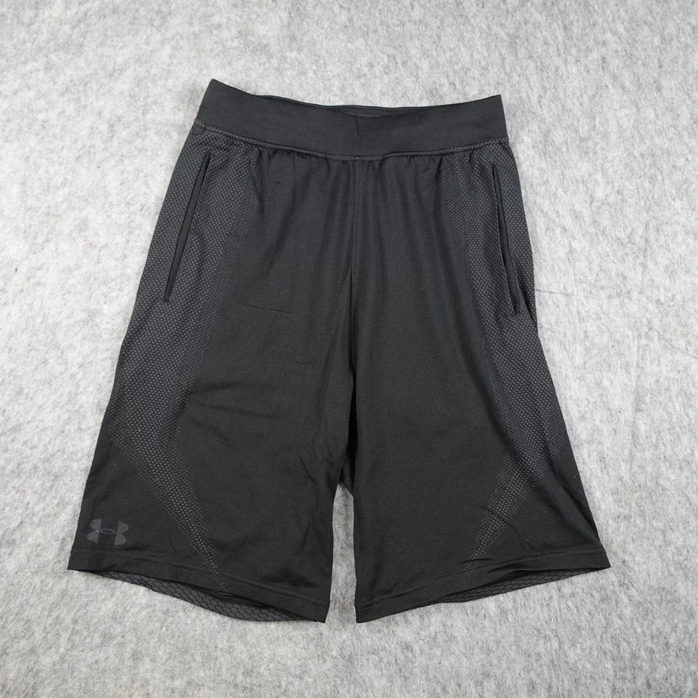 Under Armour Shorts Mens Small Black HeatGear Fitted Threadborne Vanish Seamless